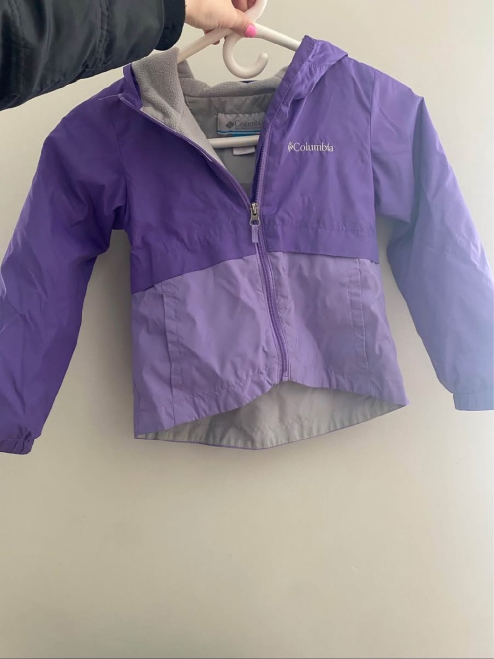 Columbia Girls' Two-Tone Purple Hooded Jacket